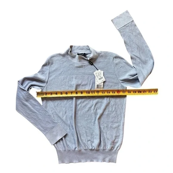 NWT Akris Silver Shimmer Silk Blend Lightweight Pullover - Picture 5 of 12